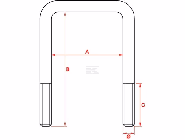 Brida de púa para soporte 50x20mm