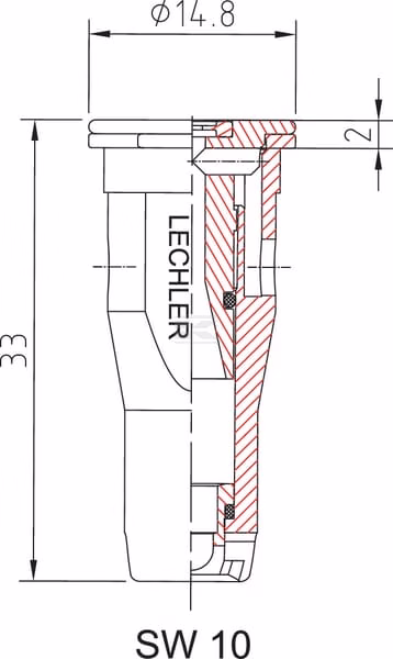 Tobera anti-deriva, venturi, simple chorro plano ID3 120° 05 marrón plástico Lechler