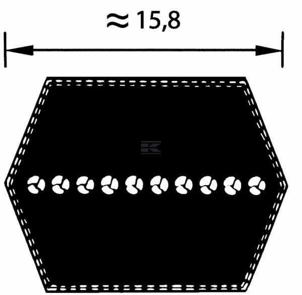 Correa de doble cara hexagonal BB138 2 Correa de doble cara hexagonal BB138