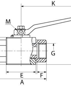 Válvula esféri. 2/2 - 3/8" BSP