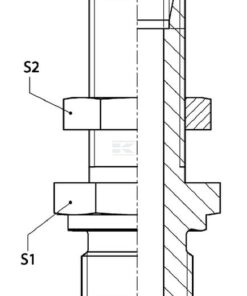 Racor tabique 22L - 3/4 BSP