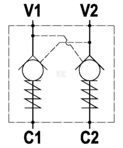 Válvula antirretorno pilotada 3/8''