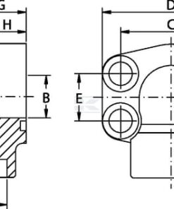 Brida escuadra para soldar SAE 3000 2"- 61 mm