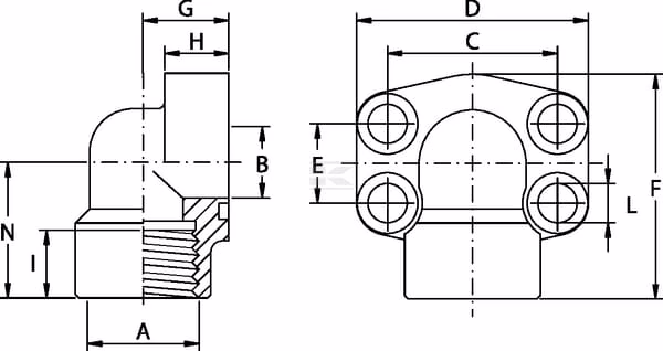 Brida 90" SAE 2 Brida 90" SAE