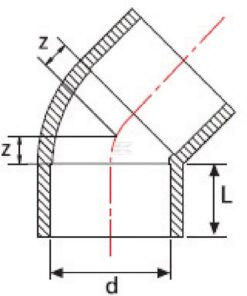 Codo 45⁰ PVC 50 mm