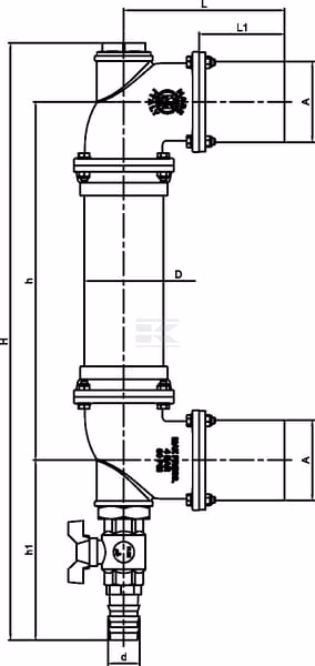 Indicador de nivel tubular 2000mm