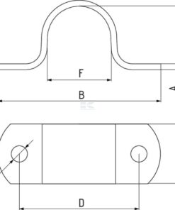 Abrazadera atornill. galv. 2"