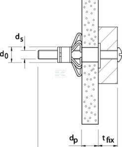 Tapón roscado pared HM M6 x 52 50 uds.