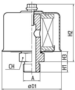 Filtro de aireación 3/8" 10 µm 10 Filtro de aireación 3/8