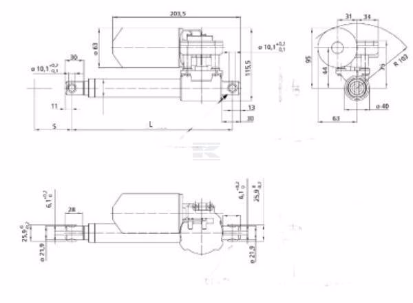 Accionador 24 V S=200 2 Accionador 24 V S=200