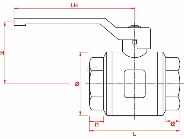 Válvula de bola BSP 2x hembra 1.1/2", con palanca de acero inoxidable 3 Válvula de bola BSP 2x hembra 1.1/2", con palanca de acero inoxidable