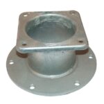 Brida cuadrada 8" - brida redonda 8"