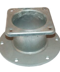 Brida cuadrada 8" - brida redonda 8"