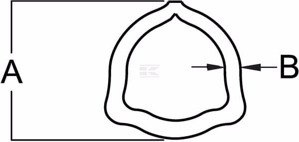 Tubo exterior perfil triangular, 3/4/G3/G4 Øext. 36,7 mm, Øint. 43,5 mm - 3,40 mm L: 3000 mm Bondioli&Pavesi