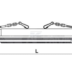 Eje transmisión cardan PTO50, L: 1010 mm, gopart