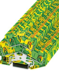 Protective conductor double-level terminal block