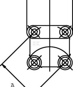 Brida en escuadra R 3/4 BSP interaxial 55