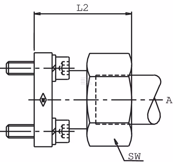 Unión simple con brida 15L 3 Unión simple con brida 15L