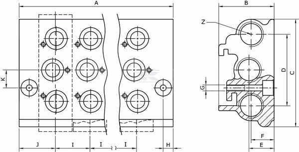 Placa de base 1/8", 6 2 Placa de base 1/8", 6