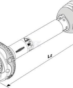 Veio da tomada de força de ângulo amplo sem forquilhas PWE 480 L: 1210mm, Walterscheid
