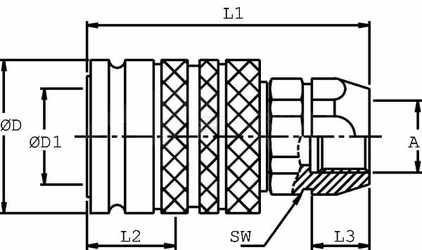 Boquilla macho 1; 1 BSP