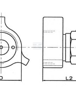 Racor rápido Dowty con roscas hembra 1/2" y 3/8" BSP macho