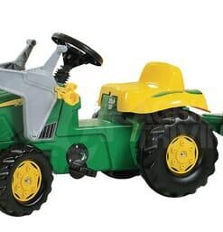 Tractor a pedales con cargador frontal y remolque, John Deere, a partir de 2,5 años, Rolly Kid de Rolly Toys