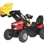 Tractor a pedales con cargador frontal Massey Ferguson 7726, con neumáticos, a partir de 3 años, rollyFarmtrac de Rolly Toys