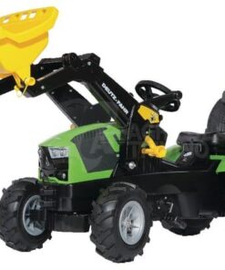 Tractor a pedales con cargador frontal, Deutz Fahr, con neumáticos, a partir de 3 años, Rolly Farmtrac de Rolly Toys