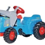 Tractor a pedales con cargador frontal y remolque, Classic, azul, a partir de 2,5 años, rollyKid de Rolly Toys