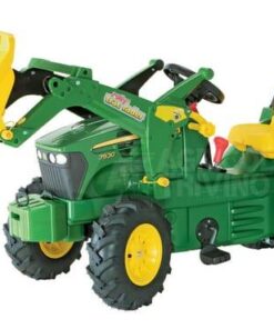 Tractor a pedales con cargador frontal, John Deere 7930, con freno, engranajes y neumáticos, a partir de 3 años, Rolly Farmtrac de Rolly Toys