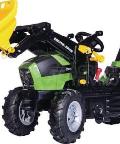 Tractor a pedales con cargador frontal, Deutz Agrotron 7250 TTV, con freno, engranajes y neumáticos, a partir de 3 años, Rolly Farmtrac de Rolly Toys