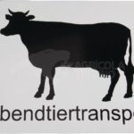 Placa advert. transp. animales