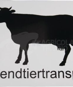 Placa advert. transp. animales