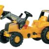 Tractor CAT con cargadora frontal y pala trasera