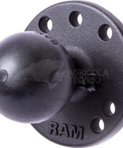 Adaptador de montaje tipo bola con plato redondo "C" y perno roscado de 1/4" - 20", bola C/1,5"