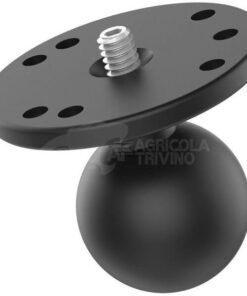 Adaptador de montaje tipo bola con plato redondo "C" y perno roscado de 1/4" - 20", bola C/1,5"