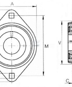 Placa cojin. abrid oval. compl