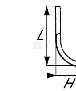 Cuchilla rotavator 210x75x40 mm 5 mm de grosor, válida para Hako