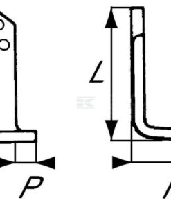 Cuchilla rotavator 215x63x35 mm