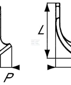 Cuchilla rotavator 223x133x75 mm 10 mm de grosor, válida para Maletti 4 Cuchilla rotavator 223x133x75 mm 10 mm de grosor, válida para Maletti