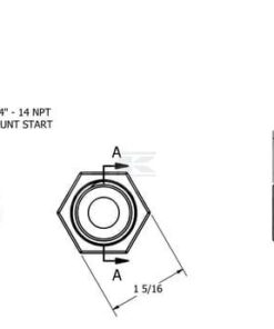 Racor doble M/F 3/4"x 1/2"