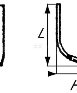 Cuchilla rotavator 178x88x50 mm, 6 mm de grosor, válida para Carraro Antonio