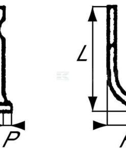 Cuchilla rotavator 185x50x25 mm, 6 mm de grosor, válida para B.C.S.