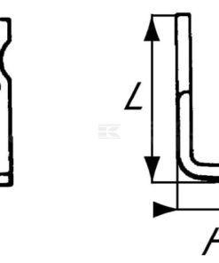 Cuchilla rotavator 245x93x40 mm, 8 mm de grosor, válida para Maletti