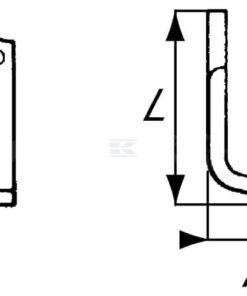 Cuchilla rotavator 135x60x50 mm 5 mm de grosor, válida para Agria