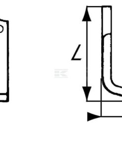 Cuchilla rotavator 155x70x50 mm 5 mm de grosor, válida para Agria