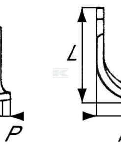 Cuchilla rotavator 182x133x70 mm, 7 mm de grosor, válida para Pegoraro