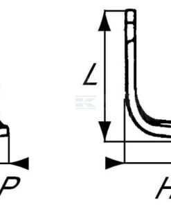Cuchilla rotavator 200x115x80 mm, 8 mm de grosor, válida para Maletti 5 Cuchilla rotavator 200x115x80 mm, 8 mm de grosor, válida para Maletti