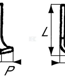 Cuchilla rotavator 260x95x40 mm, 8 mm de grosor, válida para Howard
